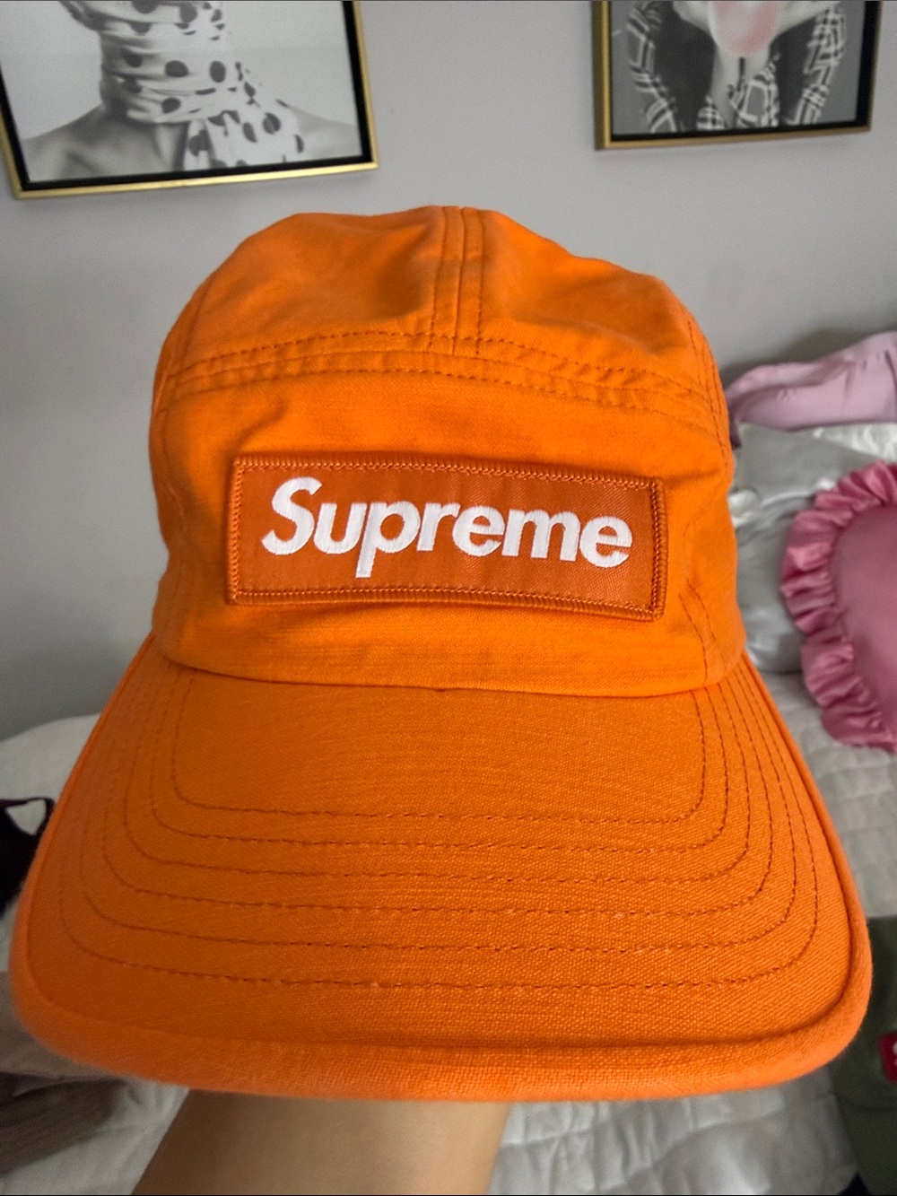 Supreme Kids Bright Orange Box Logo Cap